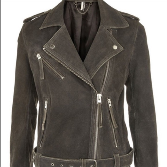 Suede Moto Leather Jacket - Picture 6 of 12